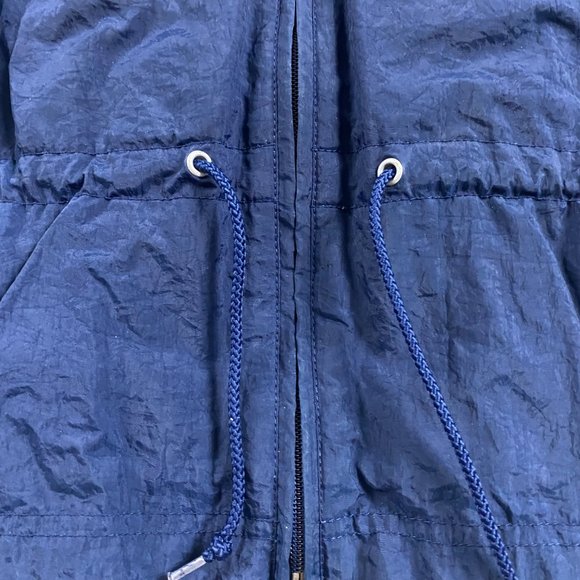 Vintage 90s Nike Full Zip Windbreaker Jacket Women’s Medium 10-12 Blue Nylon - Picture 5 of 16